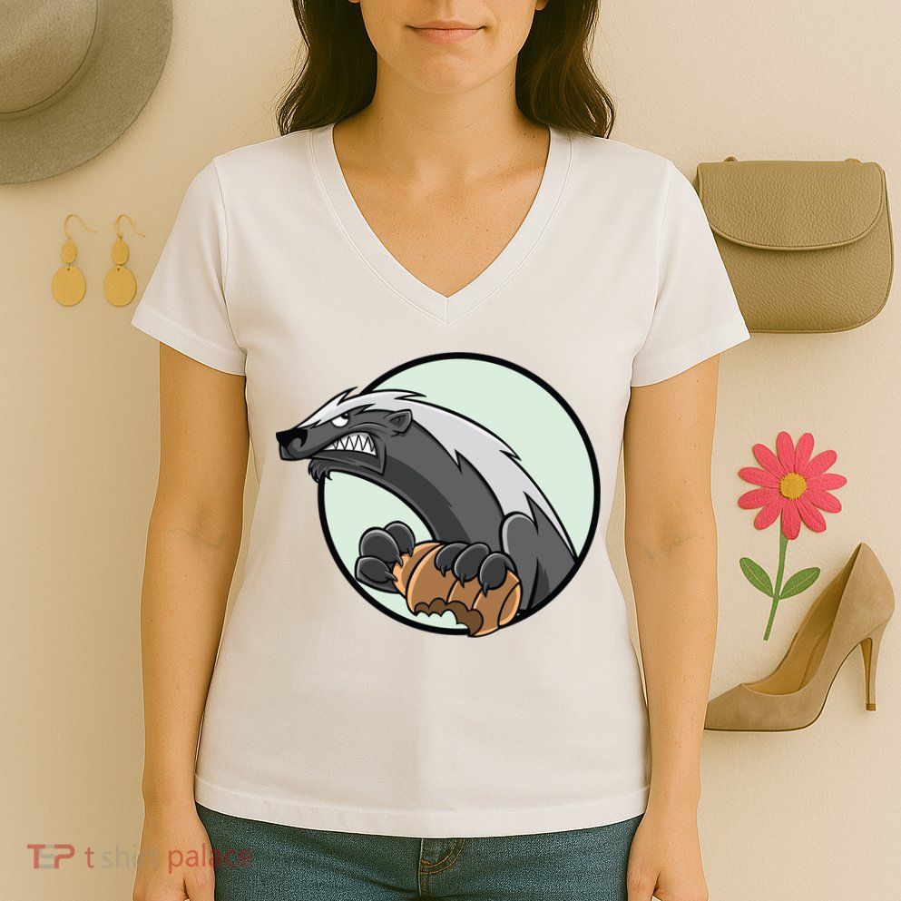 Honey Badger Women's V-Neck T-Shirt