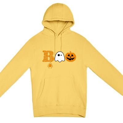 Halloween Boo Halloween Ghost Pumpkin Premium Pullover Hoodie