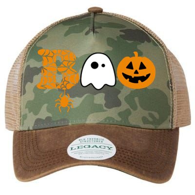 Halloween Boo Halloween Ghost Pumpkin Legacy Tie Dye Trucker Hat