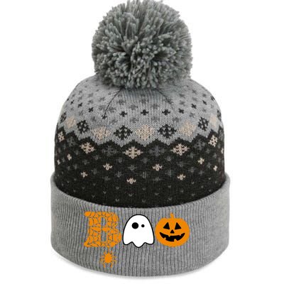 Halloween Boo Halloween Ghost Pumpkin The Baniff Cuffed Pom Beanie