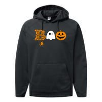 Halloween Boo Halloween Ghost Pumpkin Performance Fleece Hoodie