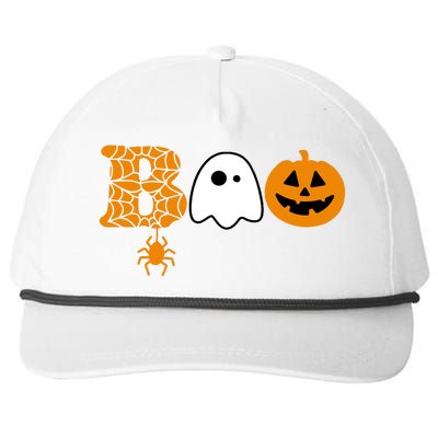 Halloween Boo Halloween Ghost Pumpkin Snapback Five-Panel Rope Hat