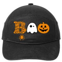 Halloween Boo Halloween Ghost Pumpkin 7-Panel Snapback Hat