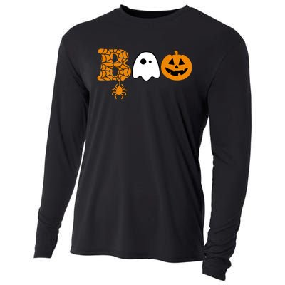 Halloween Boo Halloween Ghost Pumpkin Cooling Performance Long Sleeve Crew