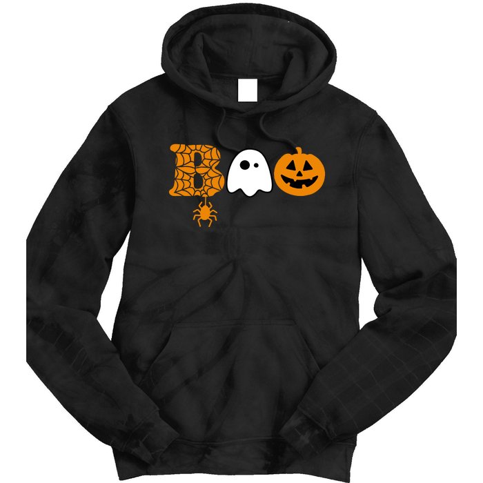 Halloween Boo Halloween Ghost Pumpkin Tie Dye Hoodie