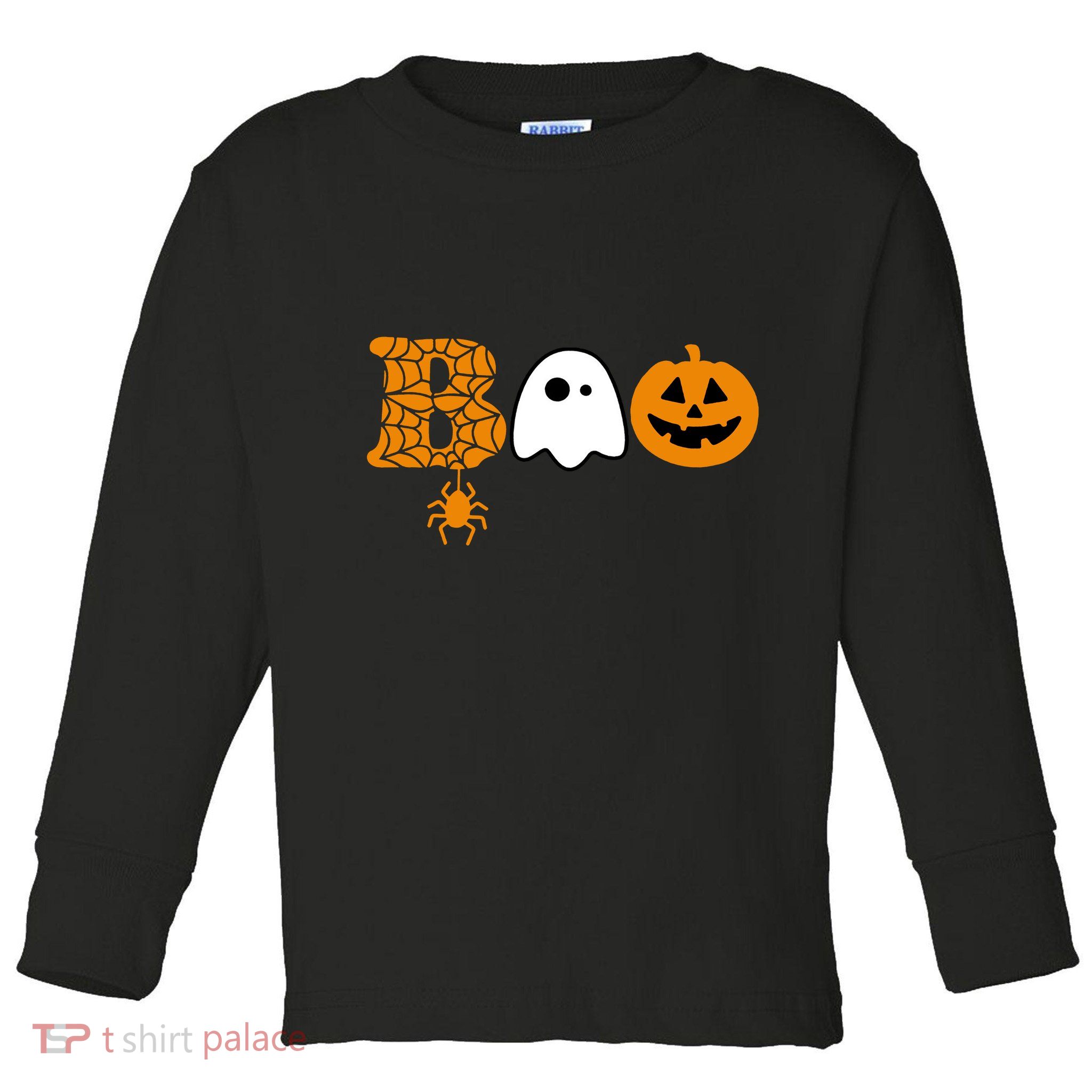 Halloween Boo Halloween Ghost Pumpkin Toddler Long Sleeve Shirt
