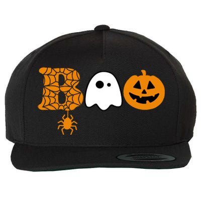 Halloween Boo Halloween Ghost Pumpkin Wool Snapback Cap