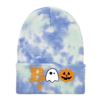 Halloween Boo Halloween Ghost Pumpkin Tie Dye 12in Knit Beanie