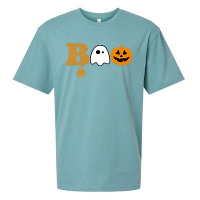 Halloween Boo Halloween Ghost Pumpkin Sueded Cloud Jersey T-Shirt