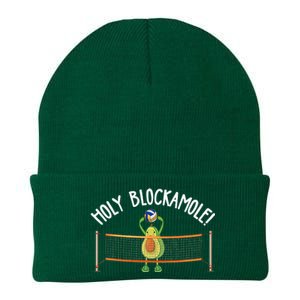 Holy Blockamole Holy Guacamole Avocado Volleyball Knit Cap Winter Beanie