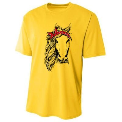 Horse Bandana Horseback Riding Horse Lover Performance Sprint T-Shirt