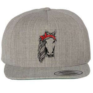 Horse Bandana Horseback Riding Horse Lover Wool Snapback Cap