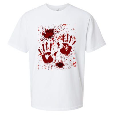 Help Bloody Halloween Costume Blood Matching Sueded Cloud Jersey T-Shirt