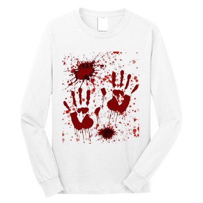 Help Bloody Halloween Costume Blood Matching Long Sleeve Shirt