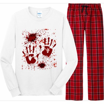 Help Bloody Halloween Costume Blood Matching Long Sleeve Pajama Set