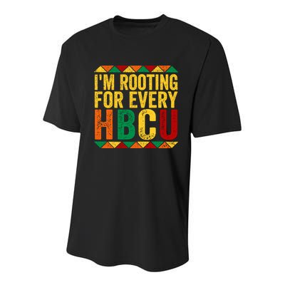 HBCU Black History Month I_m Rooting For Every HBCU Youth Performance Sprint T-Shirt