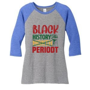 Happy Black History Month Period Gift Women's Tri-Blend 3/4-Sleeve Raglan Shirt