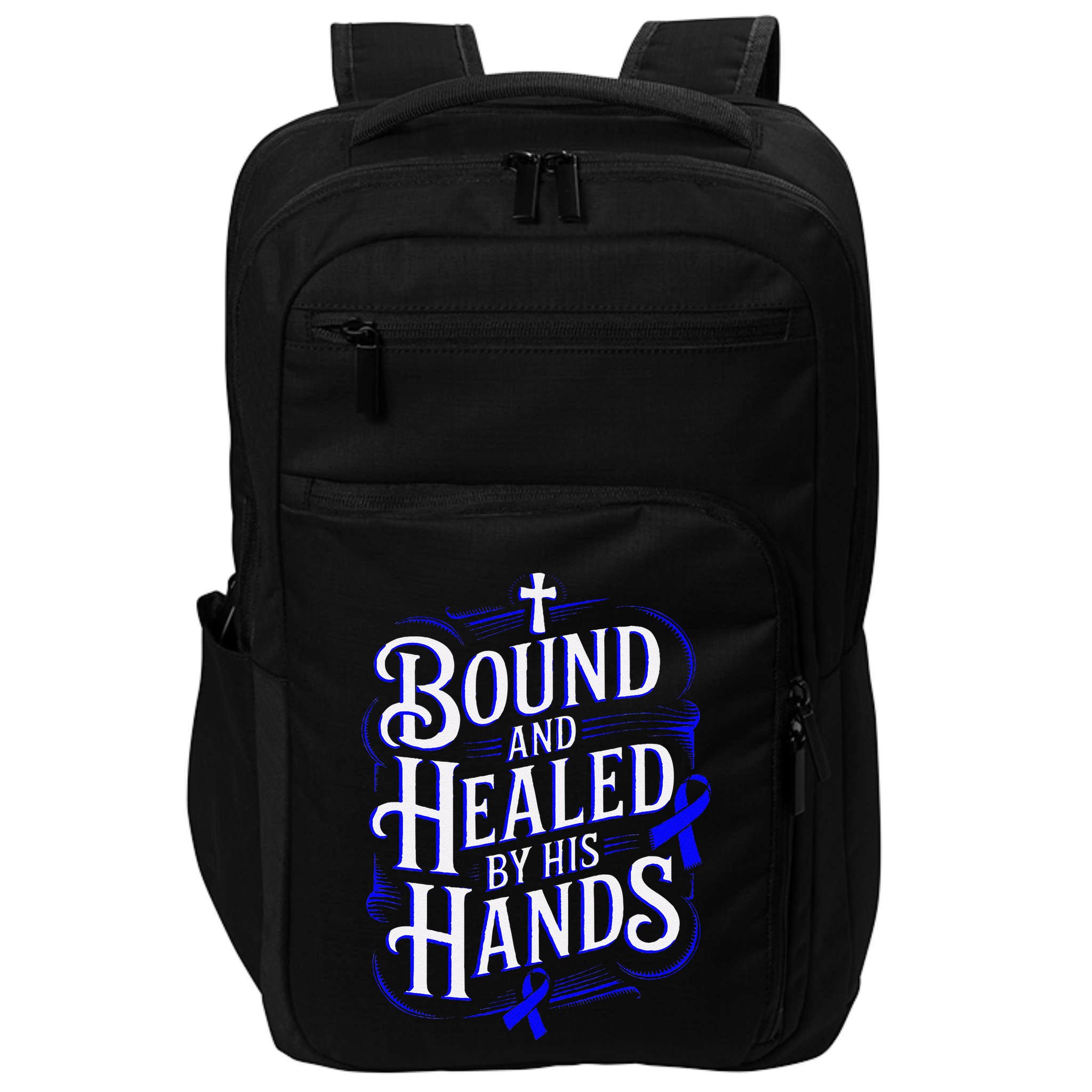 Healed By His Hands Juvenile Arthritis Awareness Impact Tech Backpack