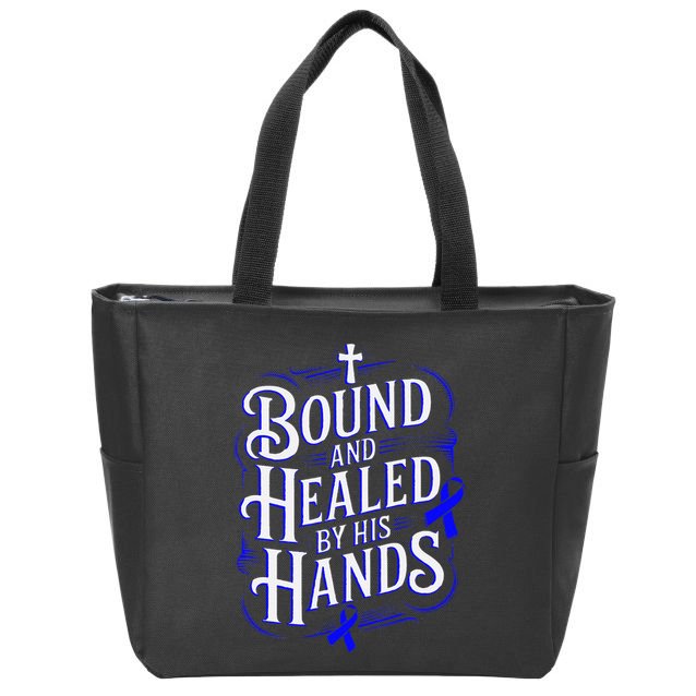 Healed By His Hands Juvenile Arthritis Awareness Zip Tote Bag
