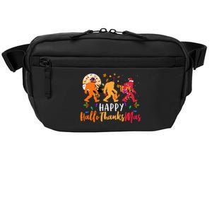 Hallothanksmas Bigfoot Halloween Thanksgiving Christmas Crossbody Pack