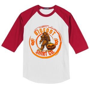 Headless Bigfoot Halloween Kids Colorblock Raglan Jersey