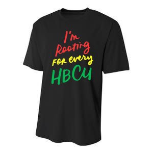 HBCU Black History Month Im Rooting For Every HBCU Youth Performance Sprint T-Shirt