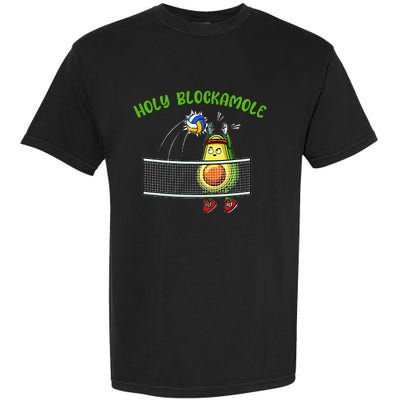 Holy Blockamole I Volleyball Avocado Food Lover Funny Garment-Dyed Heavyweight T-Shirt