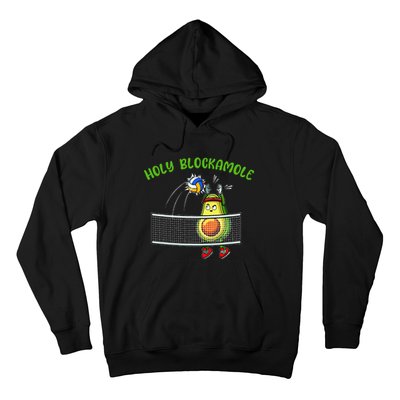 Holy Blockamole I Volleyball Avocado Food Lover Funny Hoodie