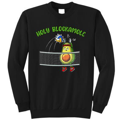 Holy Blockamole I Volleyball Avocado Food Lover Funny Sweatshirt