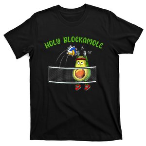 Holy Blockamole I Volleyball Avocado Food Lover Funny T-Shirt