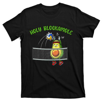 Holy Blockamole I Volleyball Avocado Food Lover Funny T-Shirt