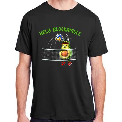 Holy Blockamole I Volleyball Avocado Food Lover Funny Adult ChromaSoft Performance T-Shirt