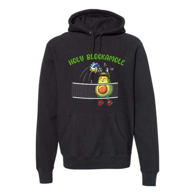 Holy Blockamole I Volleyball Avocado Food Lover Funny Premium Hoodie