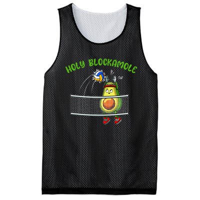 Holy Blockamole I Volleyball Avocado Food Lover Funny Mesh Reversible Basketball Jersey Tank