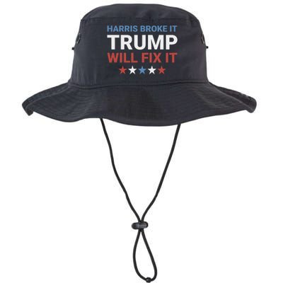 Harris Broke It Trump Will Fix It Kamala Broke It Trump 2024 Legacy Cool Fit Booney Bucket Hat