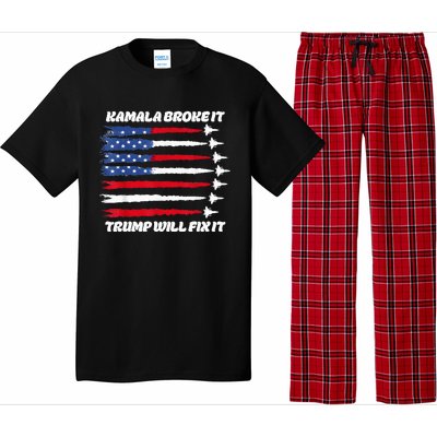 Harris Broke It Trump Will Fix It Kamala Broke It Trump 2024 Pajama Set