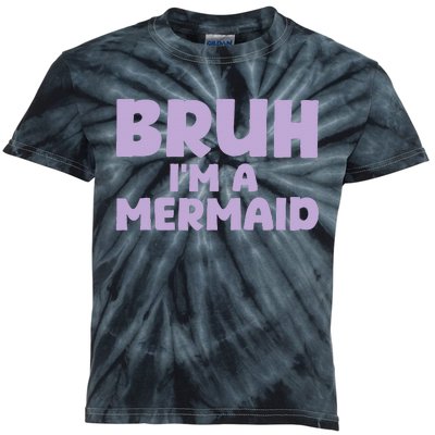 Halloween Bruh IM A Mermaid Kids Tie-Dye T-Shirt