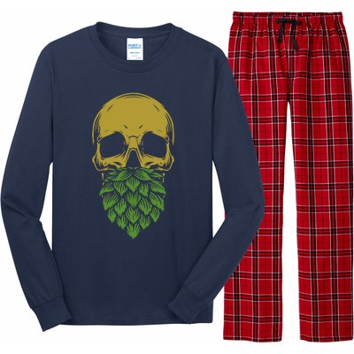 Home Brewing IPA Craft Beer Brewer Skull Hop Beard Long Sleeve Pajama Set