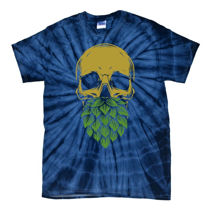 Home Brewing IPA Craft Beer Brewer Skull Hop Beard Tie-Dye T-Shirt