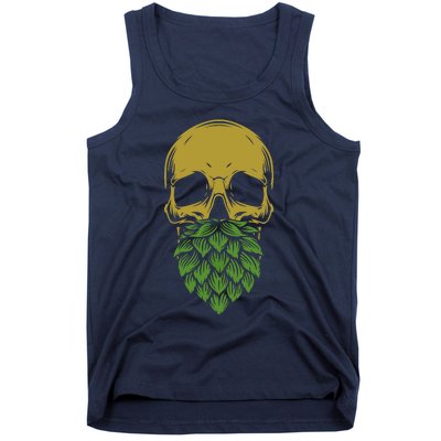 Home Brewing IPA Craft Beer Brewer Skull Hop Beard Tank Top