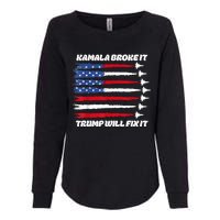 Harris Broke It Trump Will Fix It Kamala Broke It Trump 2024 Womens California Wash Sweatshirt