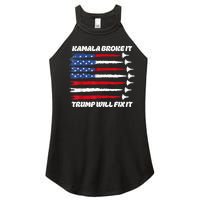 Harris Broke It Trump Will Fix It Kamala Broke It Trump 2024 Women's Perfect Tri Rocker Tank