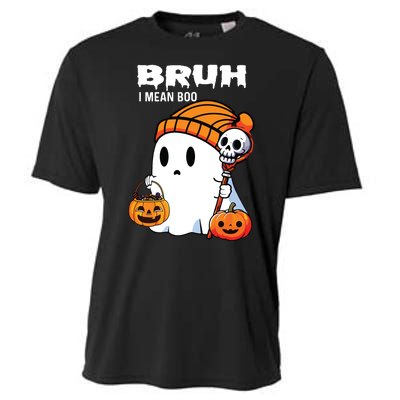 Halloween Bruh I Mean Boo Ghost Funny Cooling Performance Crew T-Shirt