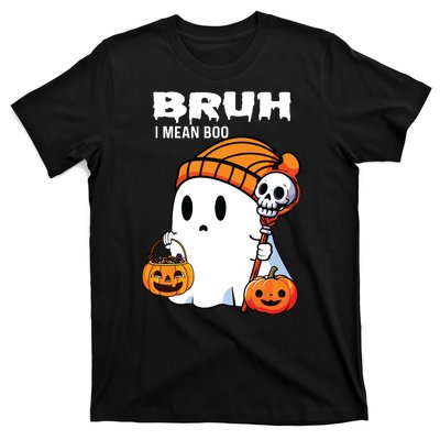 Halloween Bruh I Mean Boo Ghost Funny T-Shirt