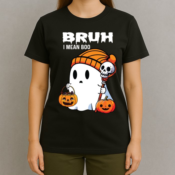 Halloween Bruh I Mean Boo Ghost Funny T-Shirt