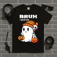 Halloween Bruh I Mean Boo Ghost Funny T-Shirt