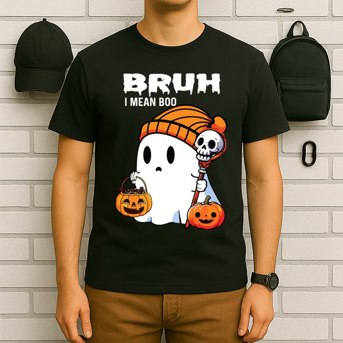 Halloween Bruh I Mean Boo Ghost Funny T-Shirt