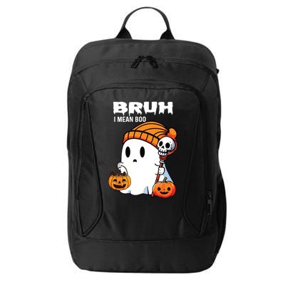 Halloween Bruh I Mean Boo Ghost Funny City Backpack