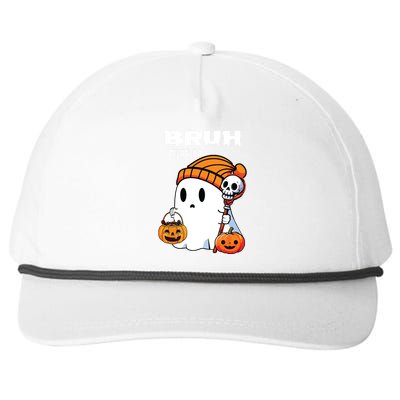 Halloween Bruh I Mean Boo Ghost Funny Snapback Five-Panel Rope Hat