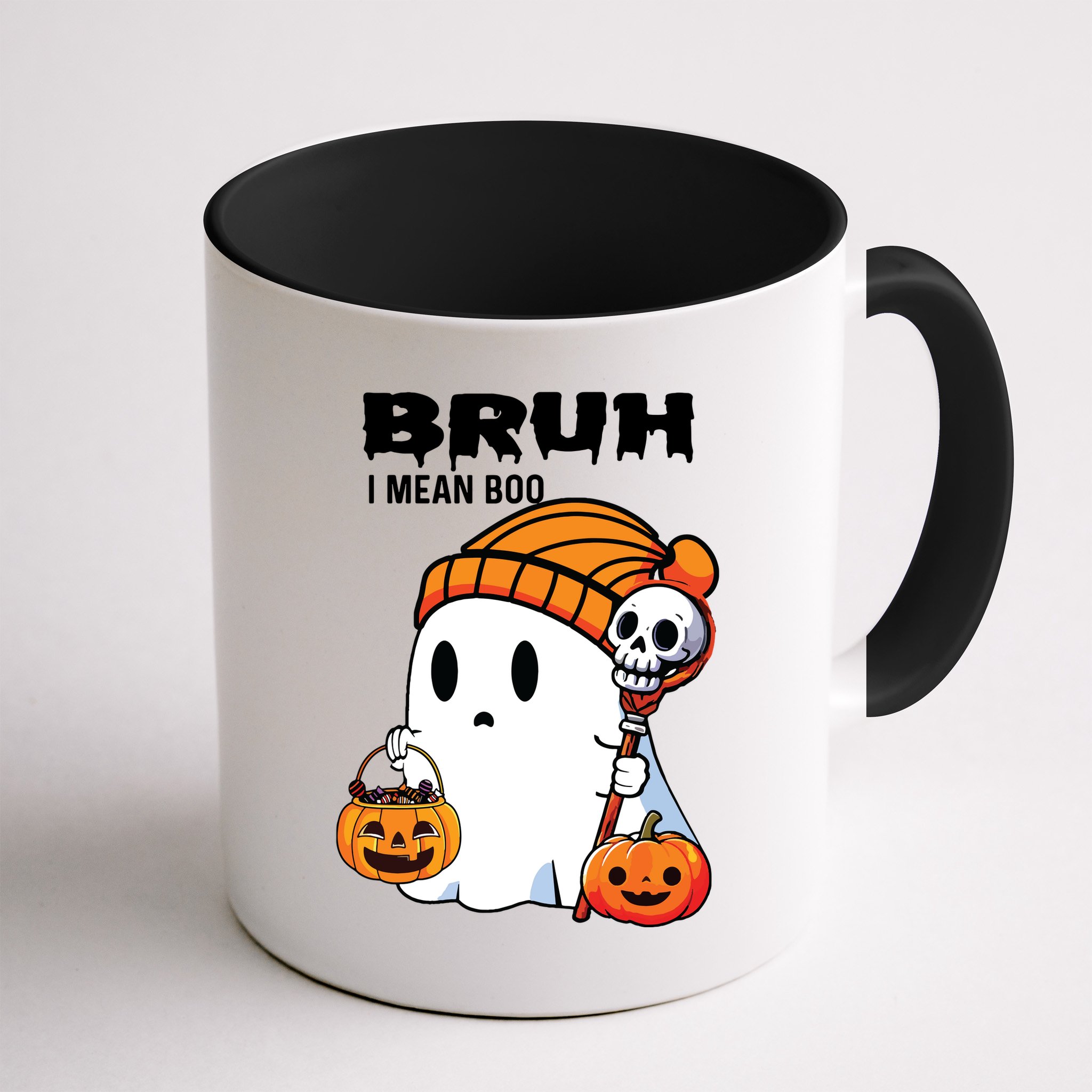 Halloween Bruh I Mean Boo Ghost Funny Mug